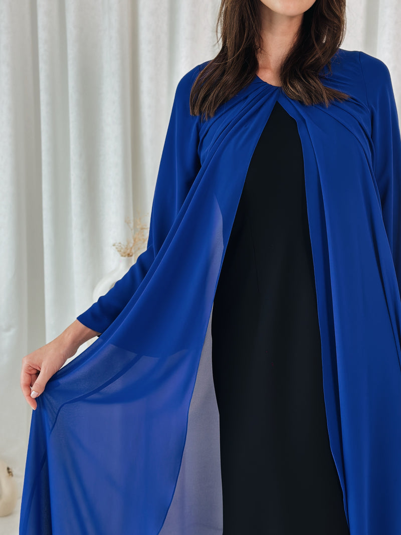 ROYAL BLUE AND BLACK KAFTAN