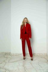 Red Crepe Jacket