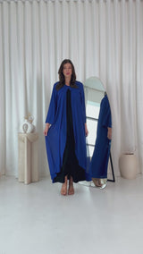 ROYAL BLUE AND BLACK KAFTAN